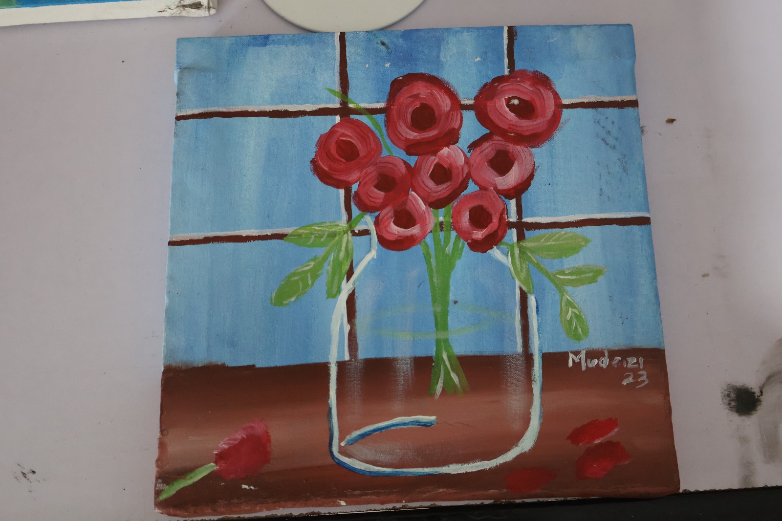 Crimson Bloom painting