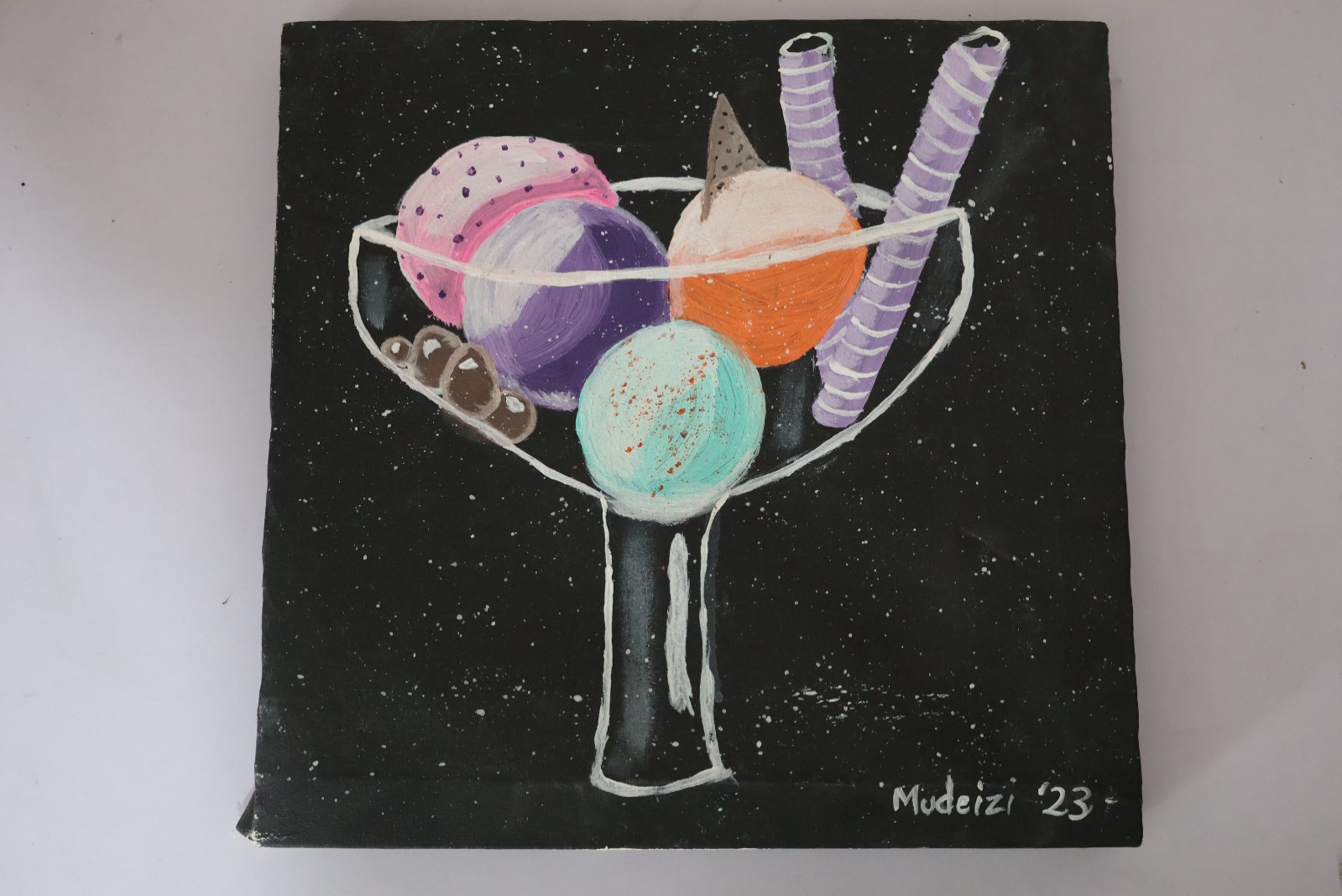 Sweet Indulgence painting of ice cream
