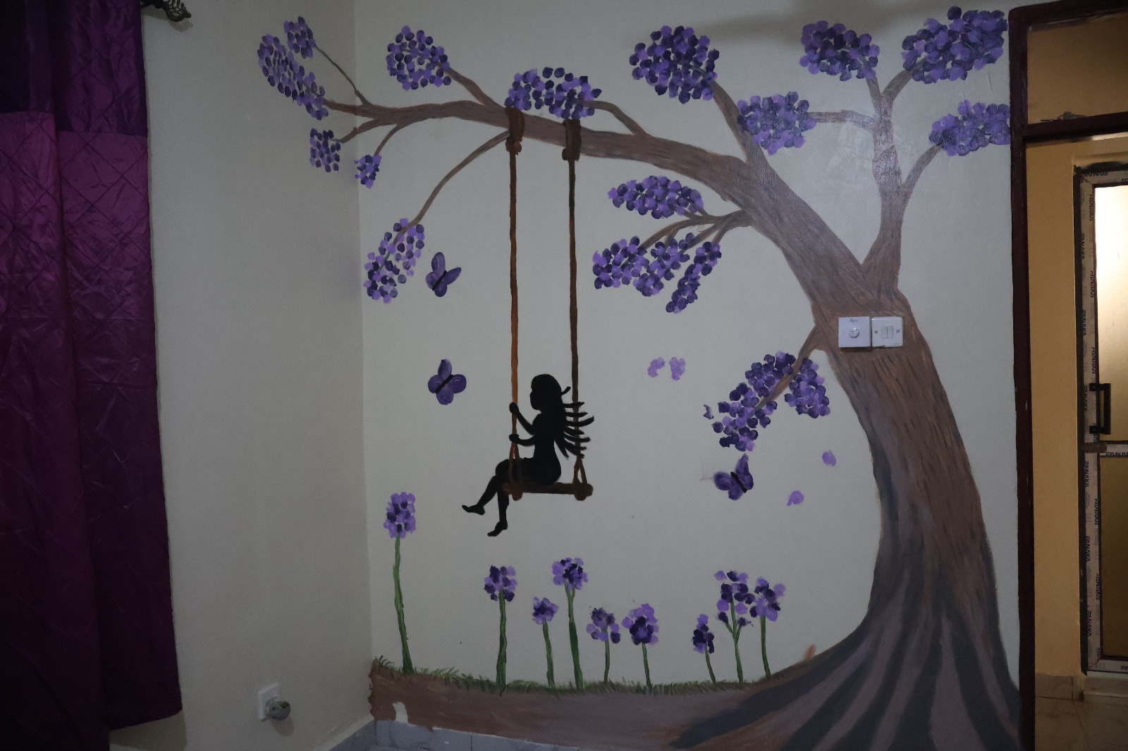 Under the Purple Tree mural, view 1