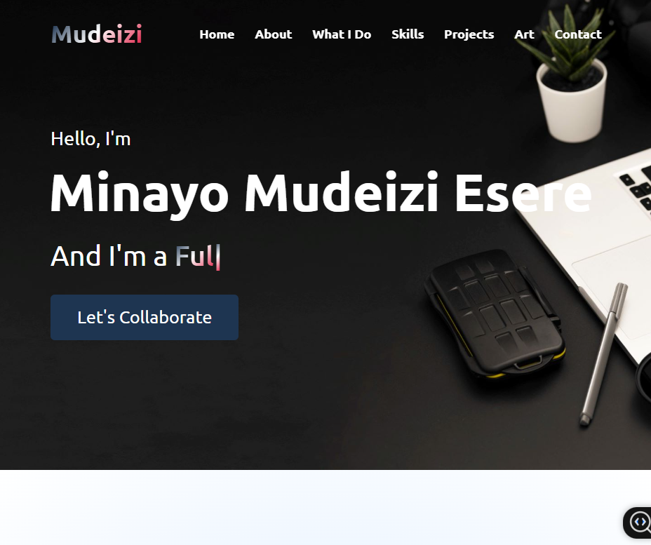 Mudeizi portfolio screenshot